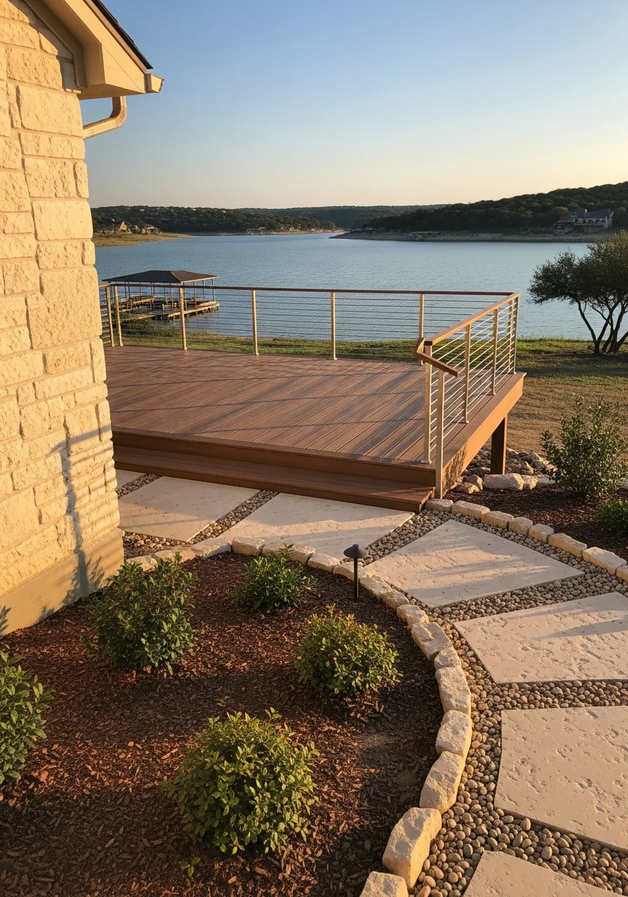 Canyon Lake property detail with water-resistant features and landscaping suited to the lakeside environment.